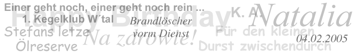 Gravur Beispiele für einen Flachmann