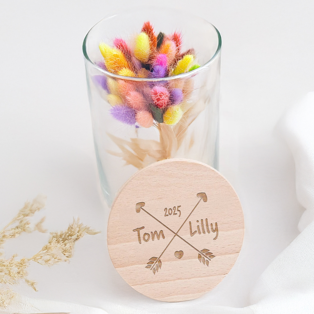 Vorratsglas mit Gravur zur Hochzeit