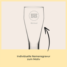 Weizenbierglas individuell gestalten mit Namen