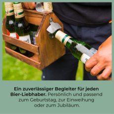 Flachöffner an der Seite des Bierträgers