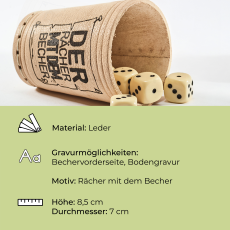 Würfelbecher Rächer mit dem Becher Produktdetails