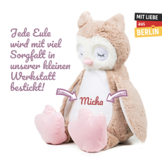 Plüsch-Eule mit Stickerei